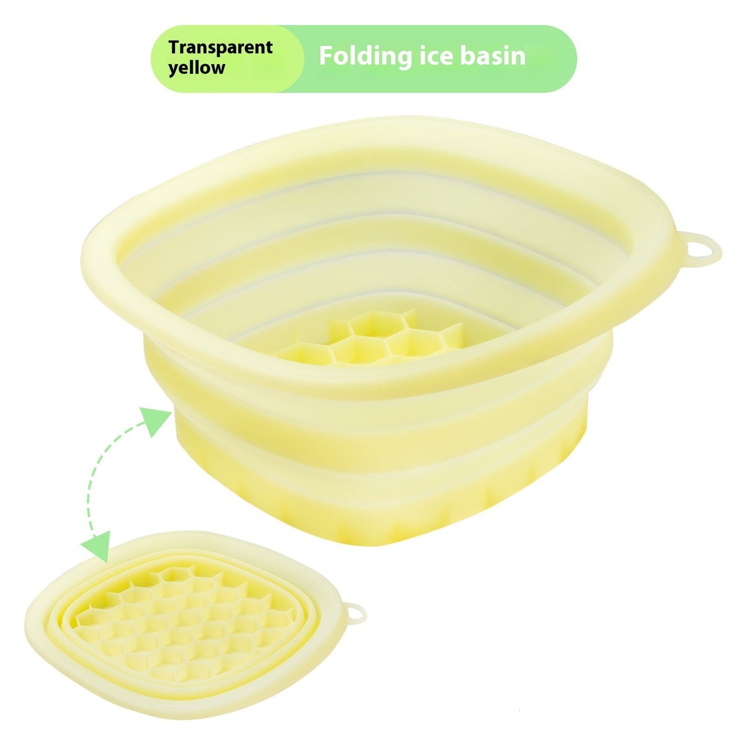 Household Silicone Folding Basin Ice Tray Ice Facial Care Ice-bath Wash Basin
