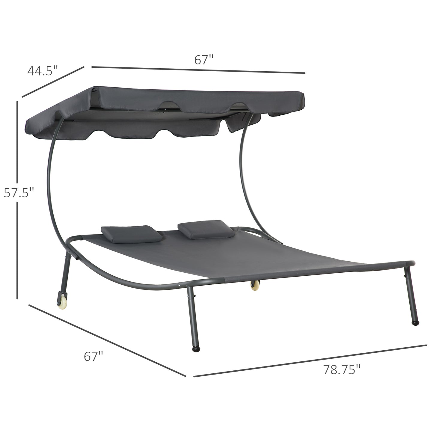 Patio Double Chaise Lounge Chair