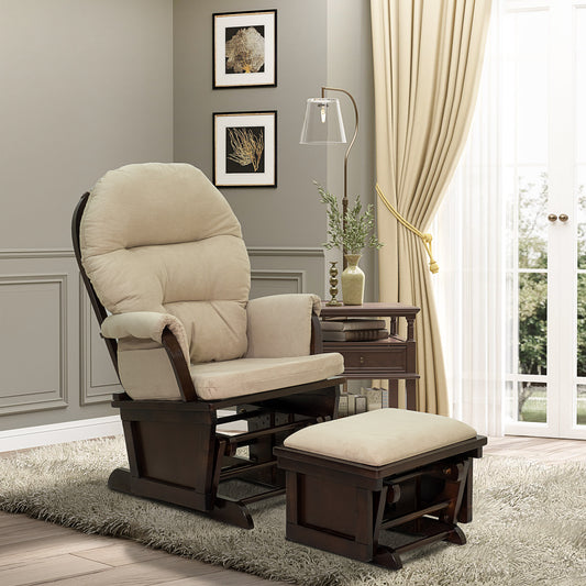 Nursery Glider Rocking Chair with Ottoman