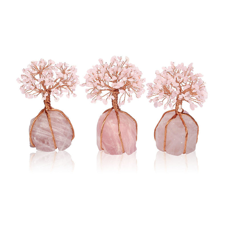 Enchanted Starry Rose Quartz Money Tree Glow Luxe Ornament
