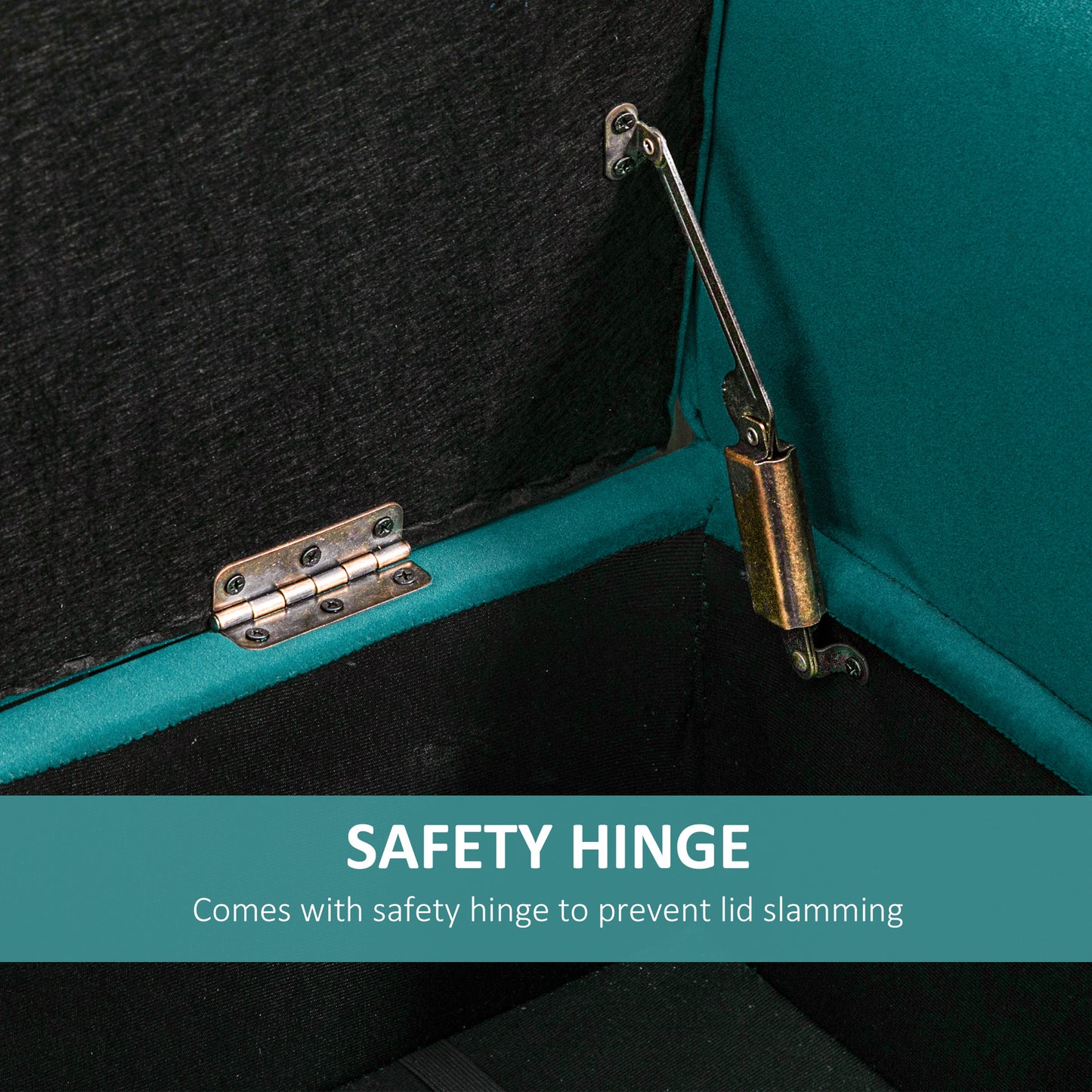 Button-Tufted Storage Ottoman Bench, Upholstered Bench with Rolled Armrests for Living Room or Hallway, Green