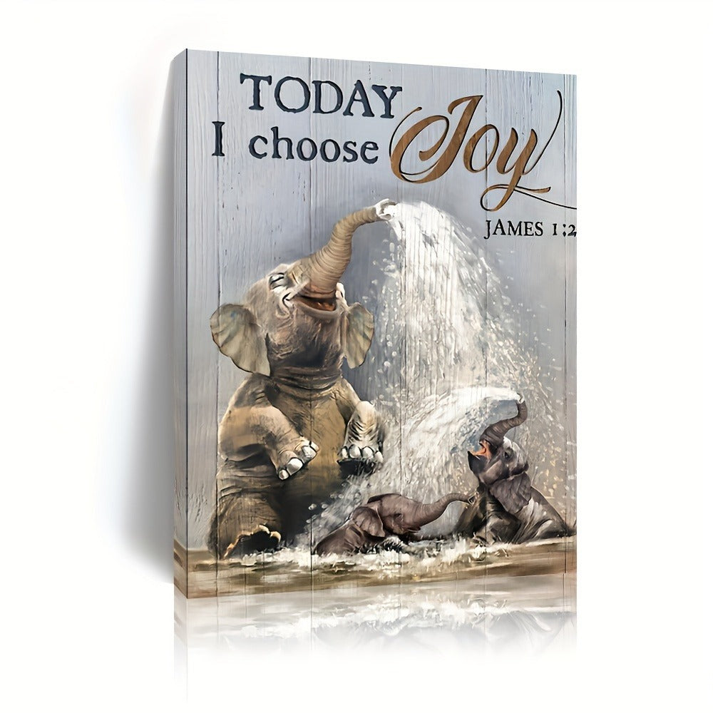 Bible verse Wall Art Elephant Ready To Hang Canvas Art