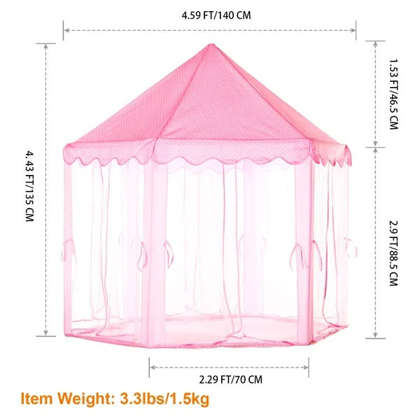 Deluxe Princess Castle Play Tent For Indoor Outdoor Fun