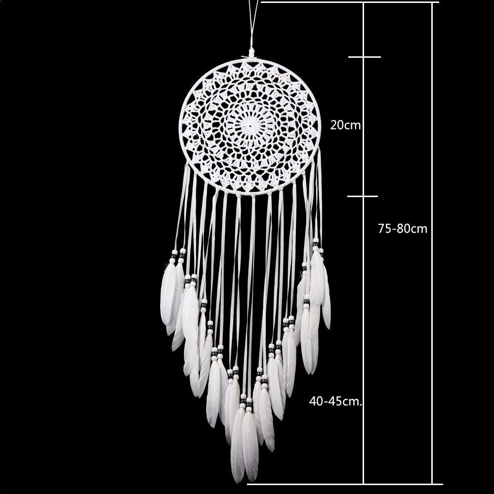 Handmade feather dream catcher