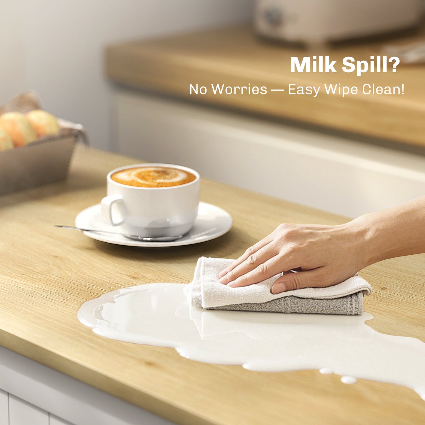 Modern Sideboard Cabinet, 41" Kitchen Buffet Cabinet with Drawer, Adjustable Shelf, 3 Doors for Dining Room, White