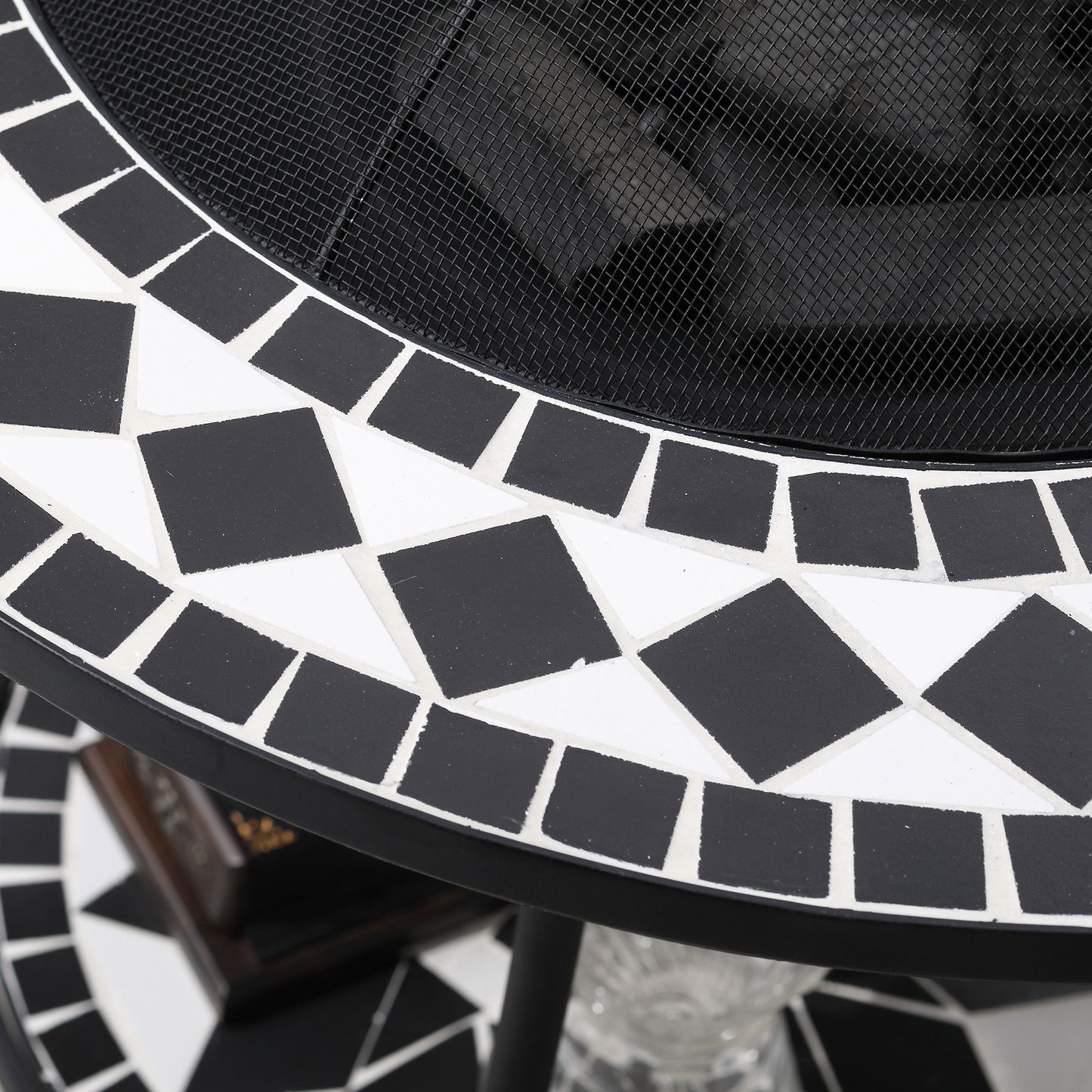 Outdoor Fire Pit Dining Table With Built In Ice Cooler And Storage