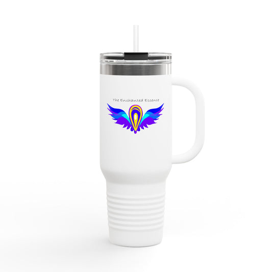 40oz Insulated Travel Mug — "The Emboldened Phoenix" Colorful Winged Logo