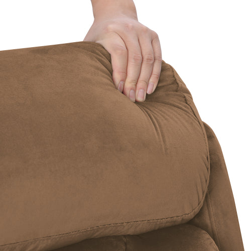 Lift Chair Recliner For Elderly Power Remote Control Recliner Sofa Relax Soft Chair Anti-skid Australia Cashmere Fabric Furniture Living Room  Brown