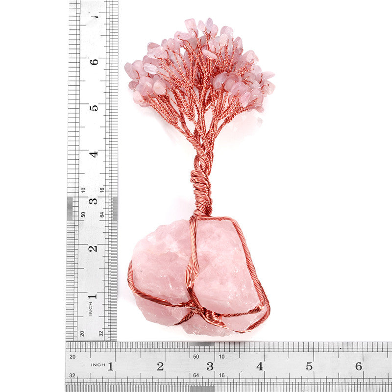 Enchanted Starry Rose Quartz Money Tree Glow Luxe Ornament