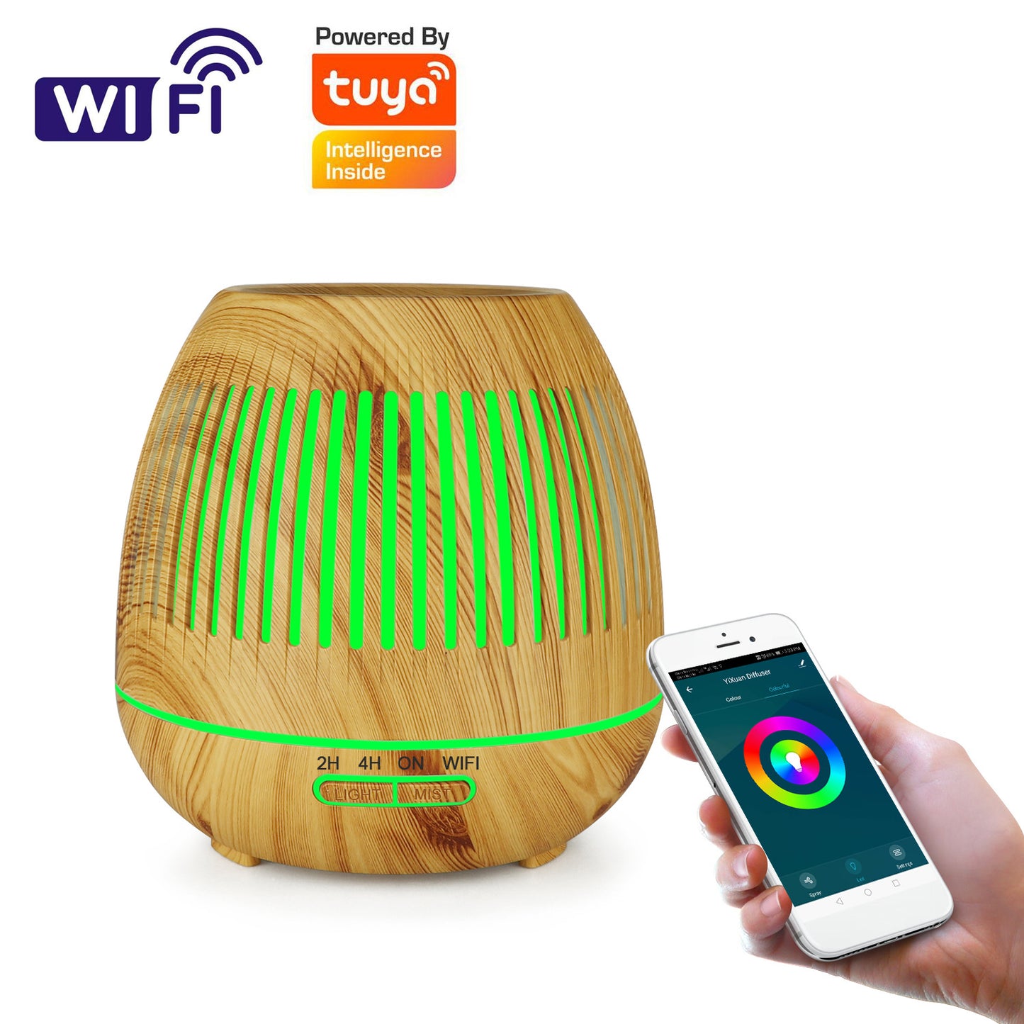 Wifi Hollow Aerosol Dispenser Essential Oil Fragrance Diffuser Essential Oil Atomization Humidifier TUYA WIFI