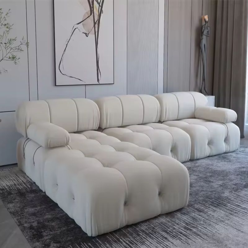 Enchanted Glam Luxe Modular Sofa With Velvet Buckle And Rings