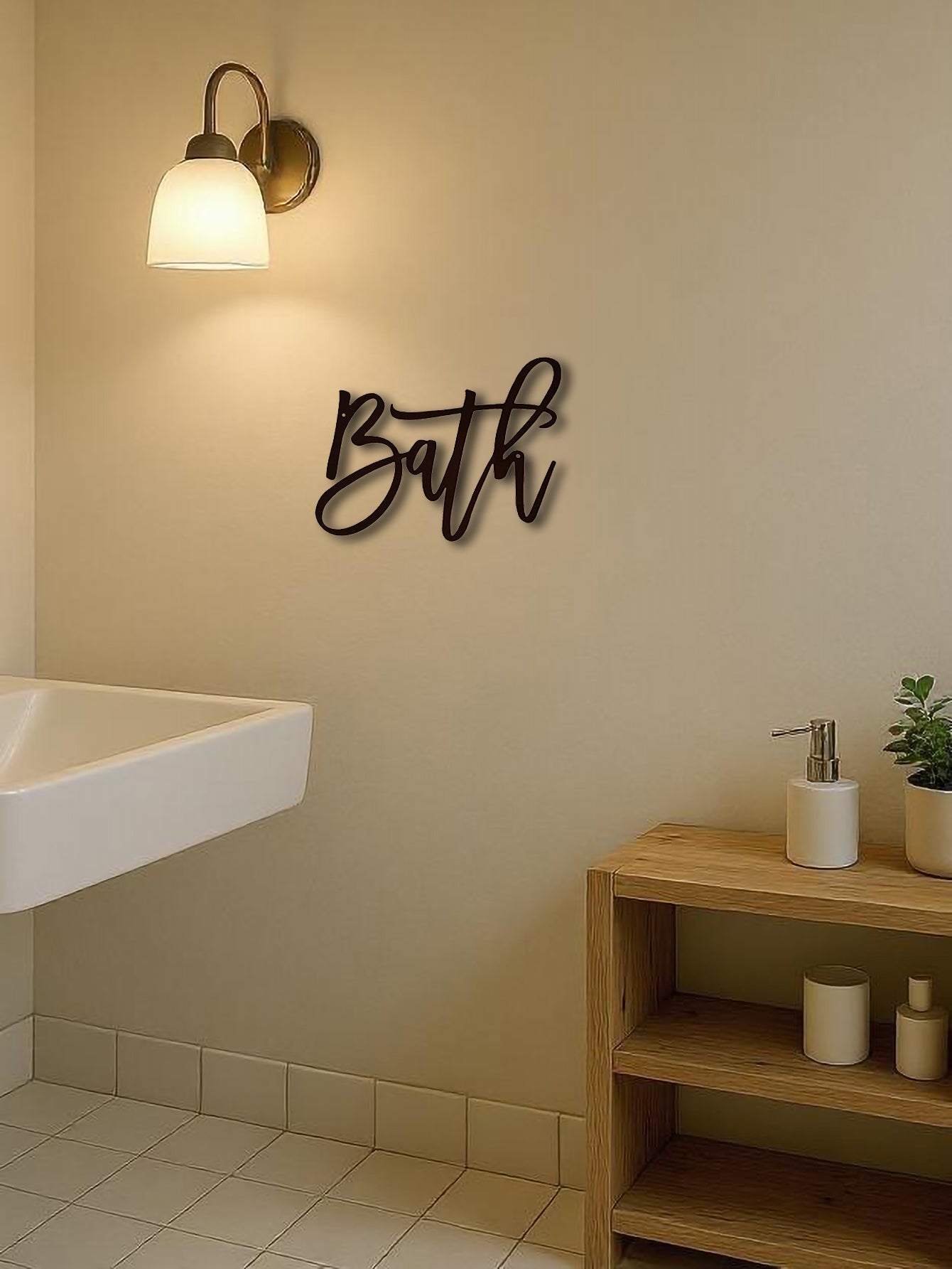 BATH Stylish Focal Point For Wall Art, Chic Home Decor