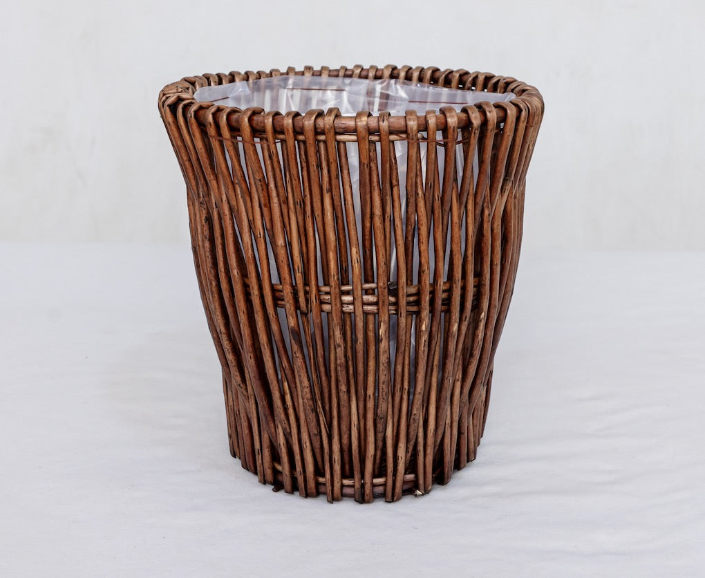 Willow Wicker Planter Basket  Boho Rustic Charm