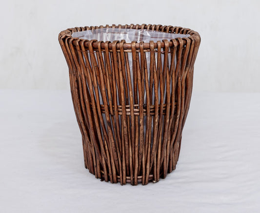 Willow Wicker Planter Basket  Boho Rustic Charm