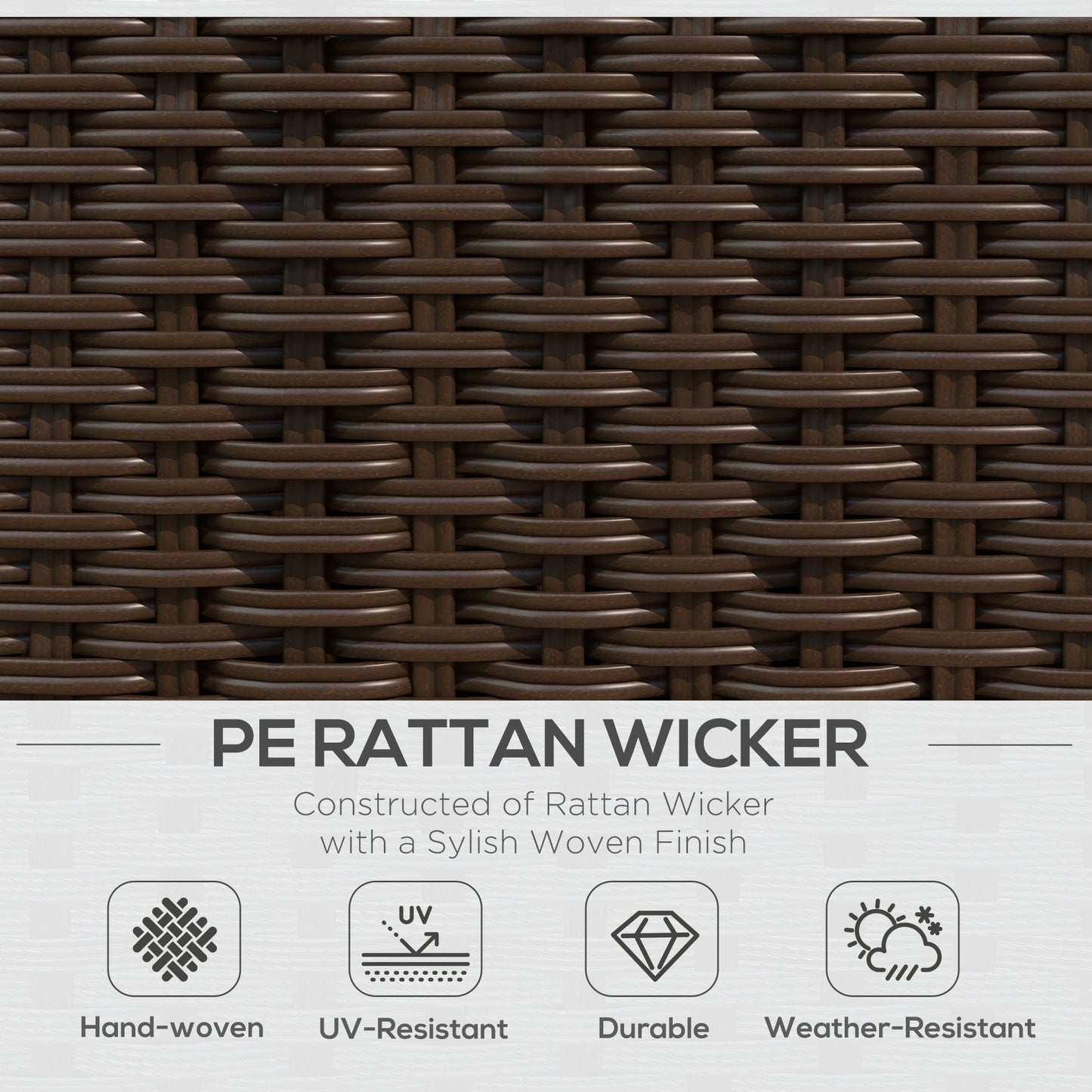 Patio Furniture Set, Cushions, Sofa, Loveseat, Storage Table, Blue