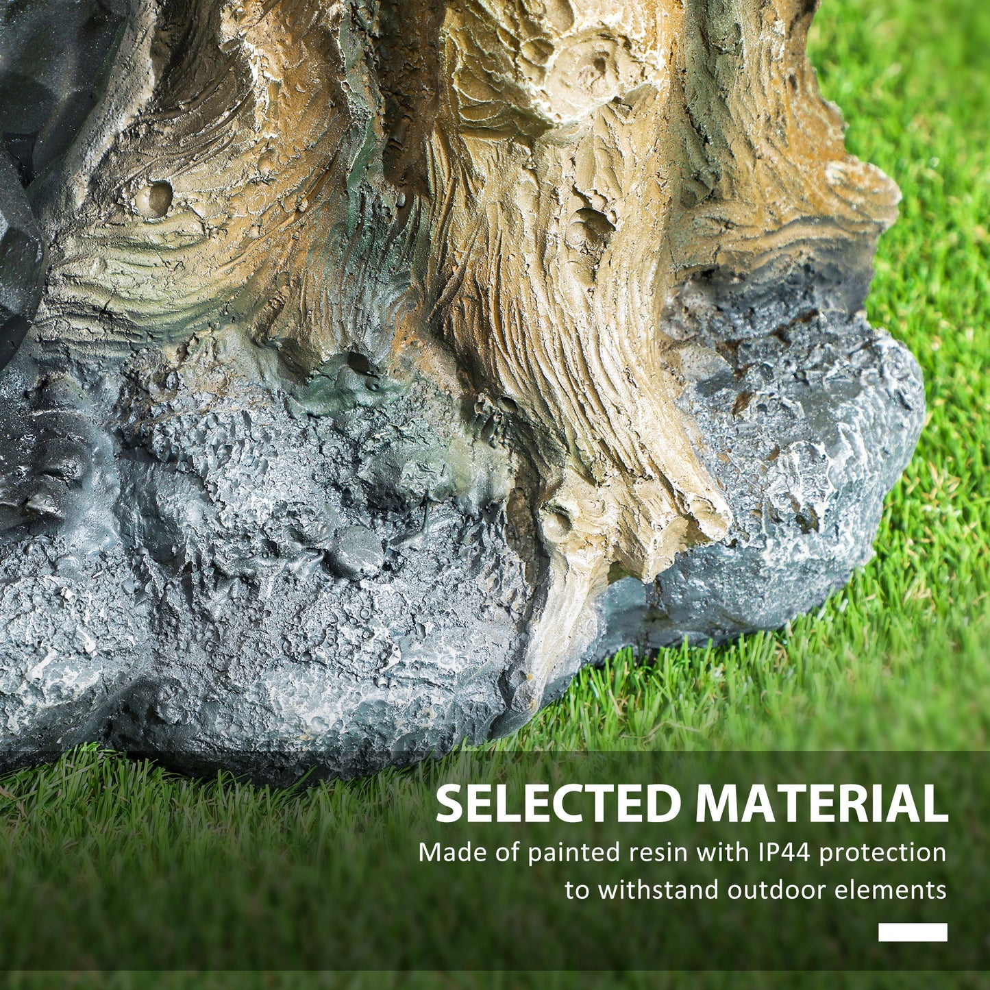 Three Tier Garden Fountain With Bears Beehive Led Lights