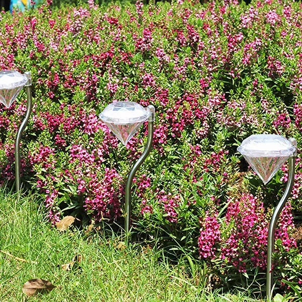 Diamond Solar Garden Lights Waterproof With Seven Color LEDs