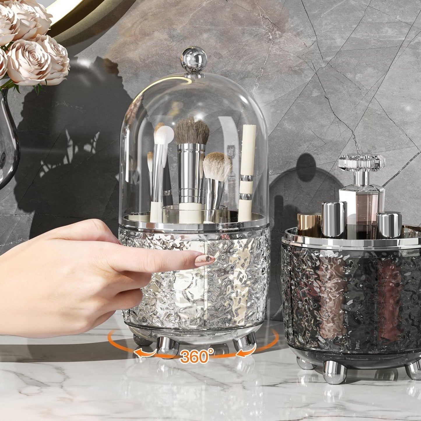 Large Capacity Vanity Makeup Brush Storage Rack Organizer