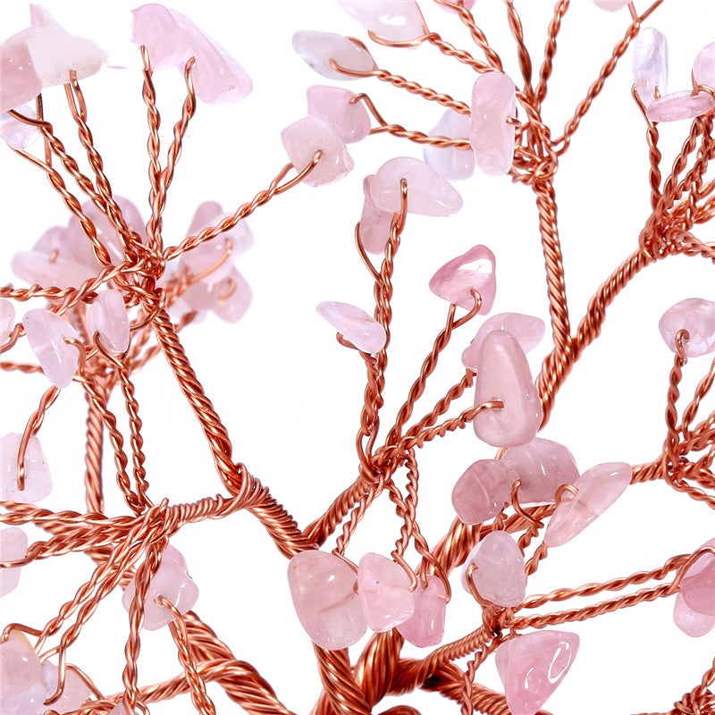 Enchanted Starry Rose Quartz Money Tree Glow Luxe Ornament