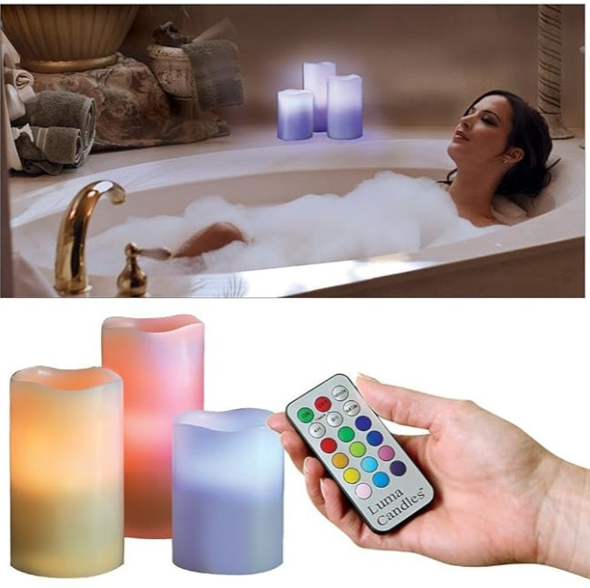 Color Changing LED Flameless Candles With Remote RGB Modes And Timer