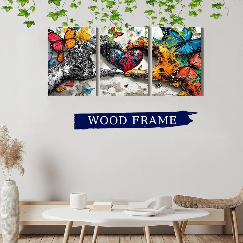 Framed 3pcs Graffiti Canvas Wall Art