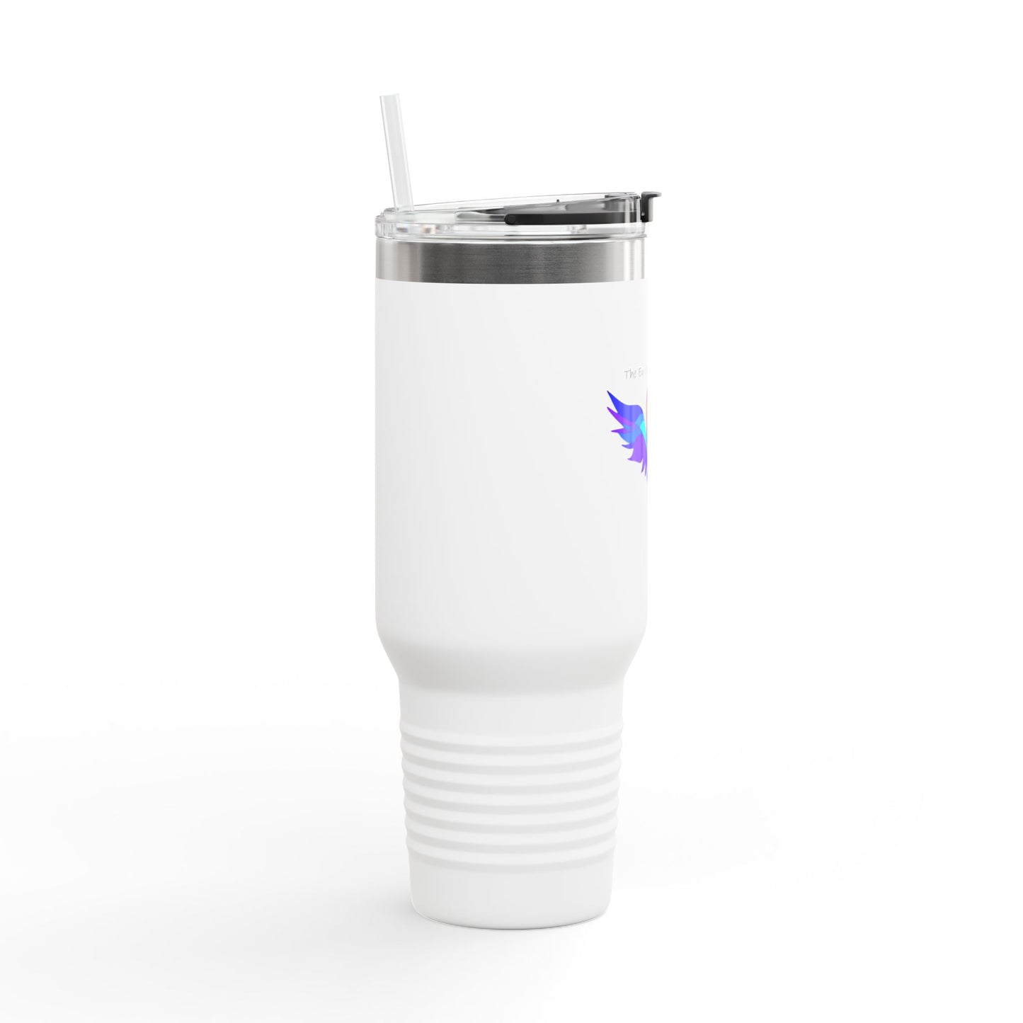 40oz Insulated Travel Mug — "The Emboldened Phoenix" Colorful Winged Logo