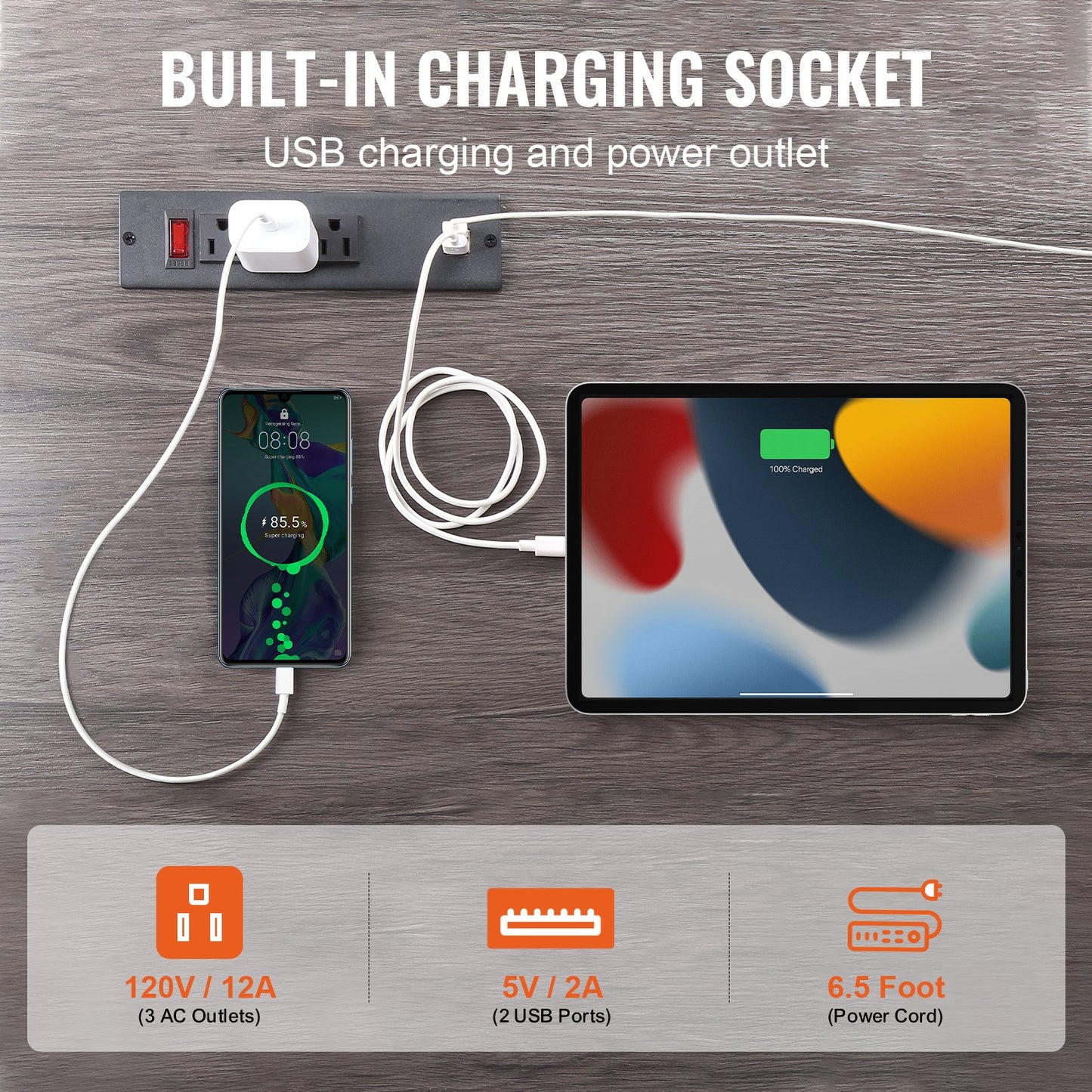 47 Inch Industrial Bar Cabinet, Wine Table For Liquor & Glasses, Sideboard Buffet Cabinet With Wine Rack, Freestanding Farmhouse Wood Coffee Bar Cabinet For Living Room, Home Bar, Kitchen