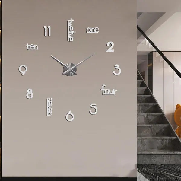 Large Modern Art Deco Wall Clock
