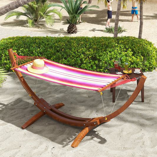 Enchanting Sustainable Hardwood Outdoor Hammock Stand With Adjustable Chains