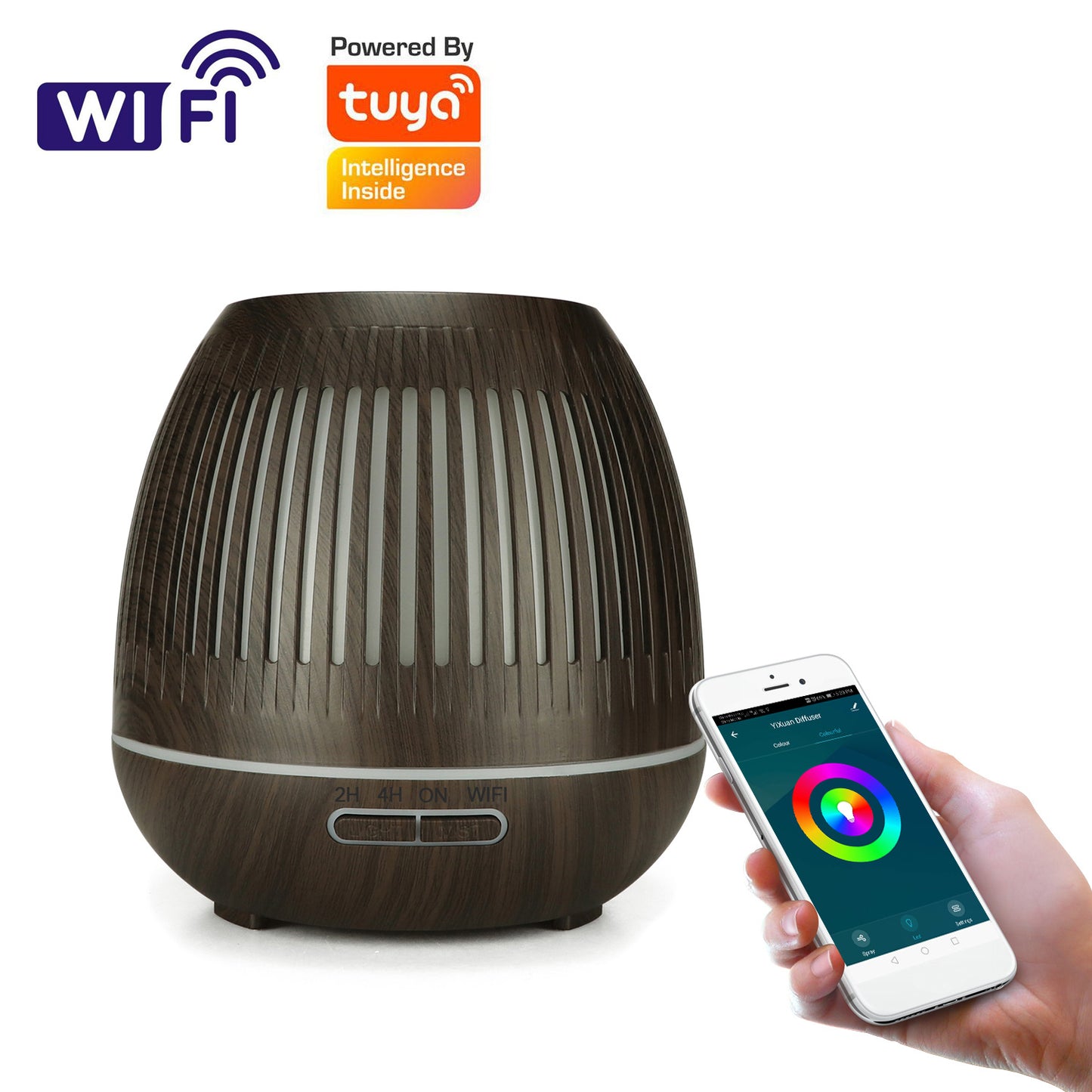 Wifi Hollow Aerosol Dispenser Essential Oil Fragrance Diffuser Essential Oil Atomization Humidifier TUYA WIFI