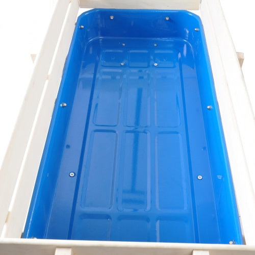 Elegant All Terrain Garden Wagon With Wooden Railing And Air Tires