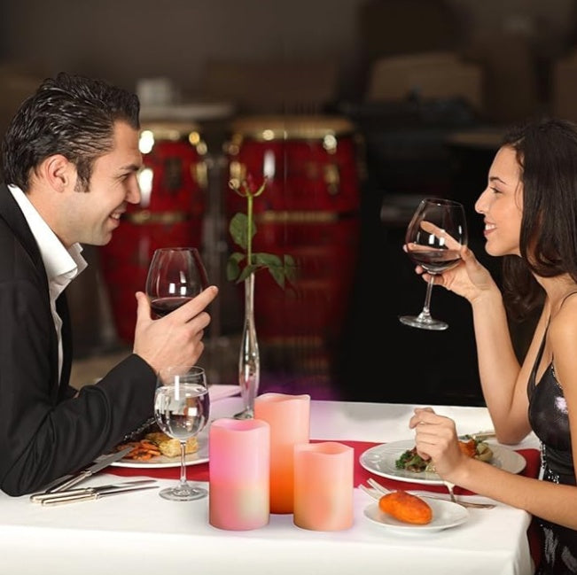 Color Changing LED Flameless Candles With Remote RGB Modes And Timer