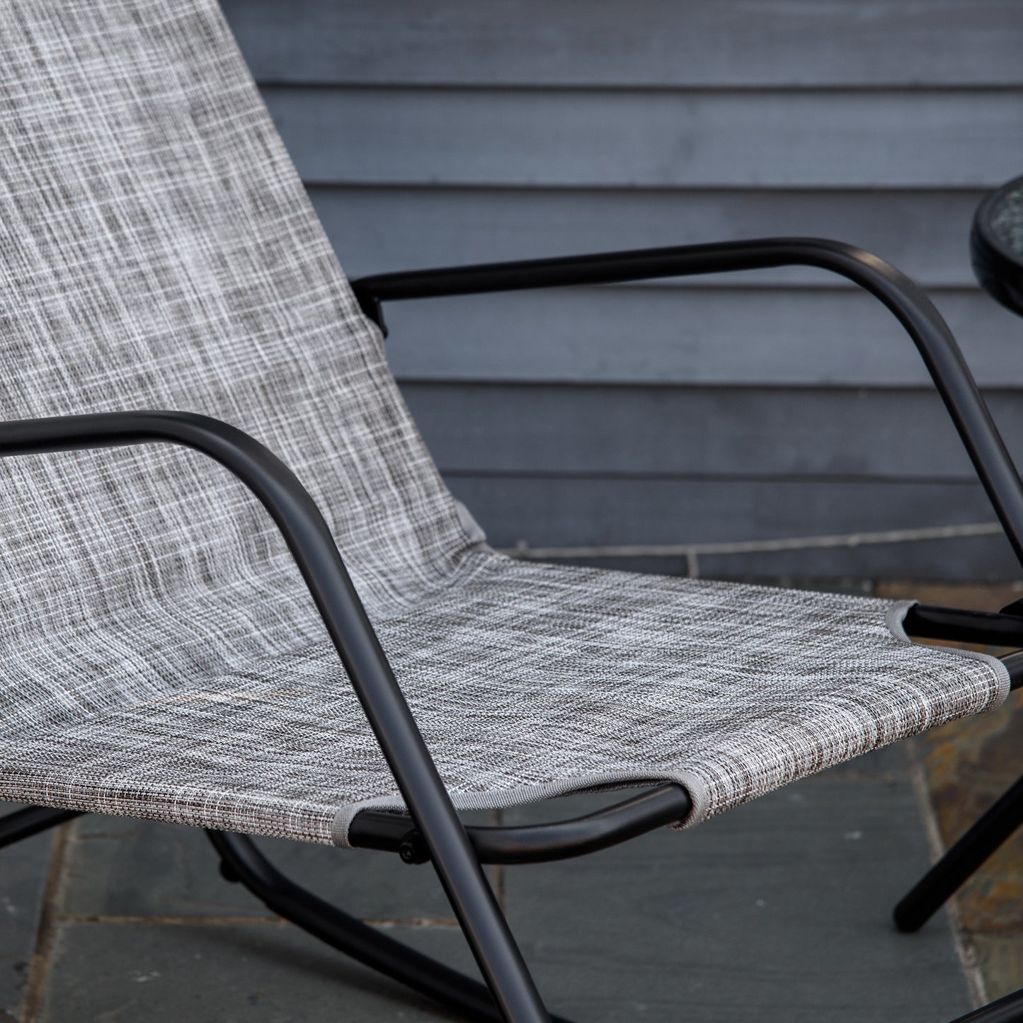 Enchanting Patio Outdoor Rocking Chair With Sling Fabric