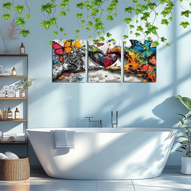 Framed 3pcs Graffiti Canvas Wall Art