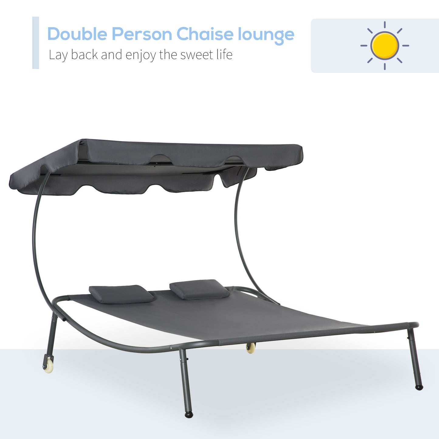 Patio Double Chaise Lounge Chair
