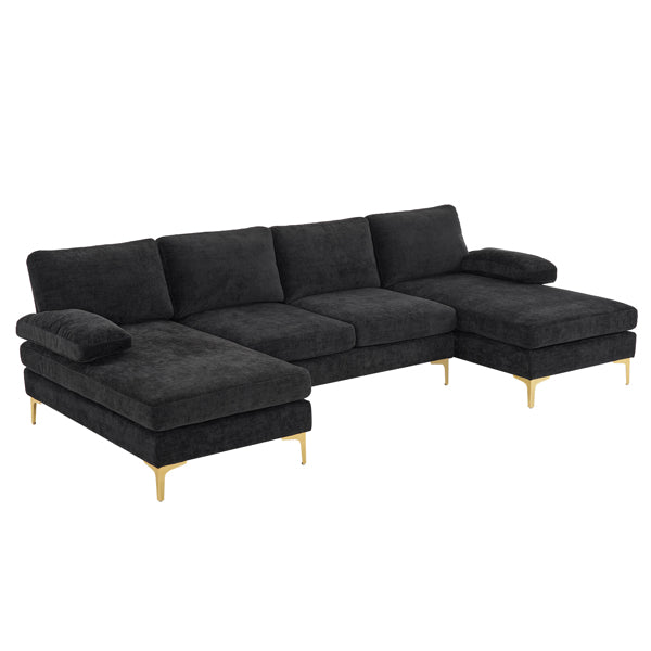 U Shaped Indoor Modular Sofa With Four Seats, Nap Ready
