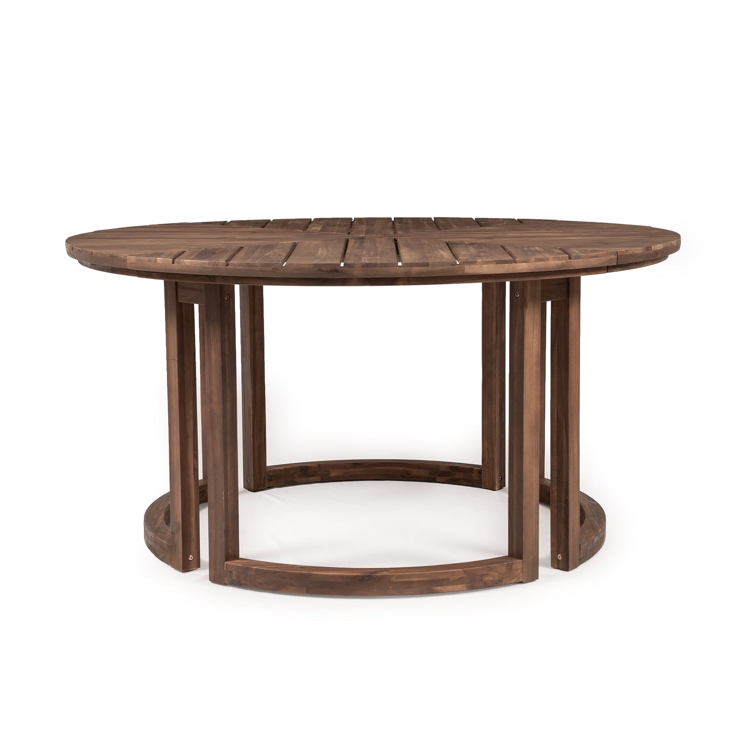 TREXM Patio Dining Table Set for 6 with Umbrella Hole