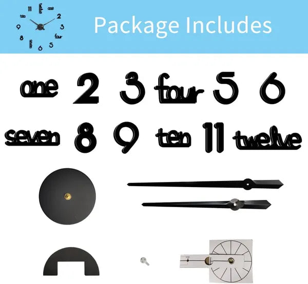 Large Modern Art Deco Wall Clock