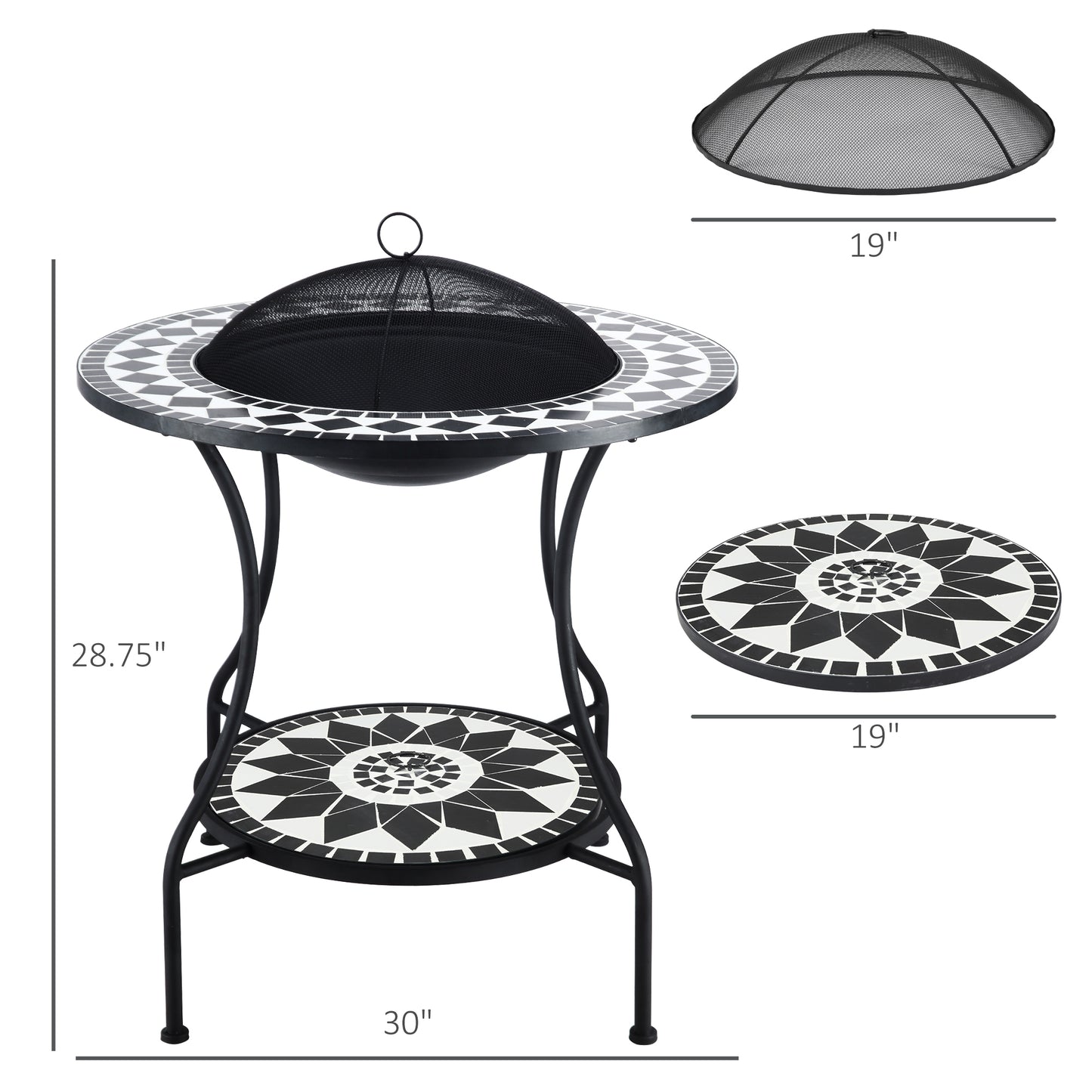 Outdoor Fire Pit Dining Table With Built In Ice Cooler And Storage