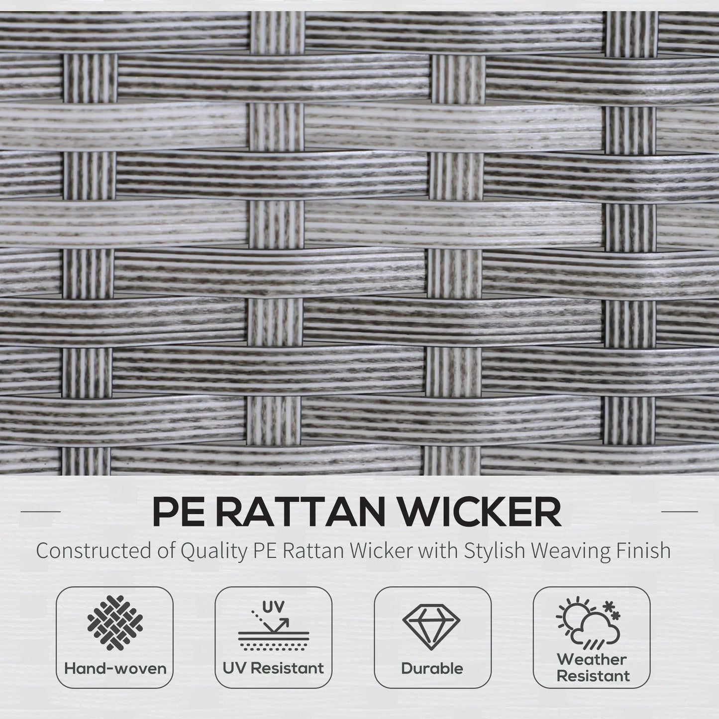 5 Piece Rattan Outdoor Patio Couch Set