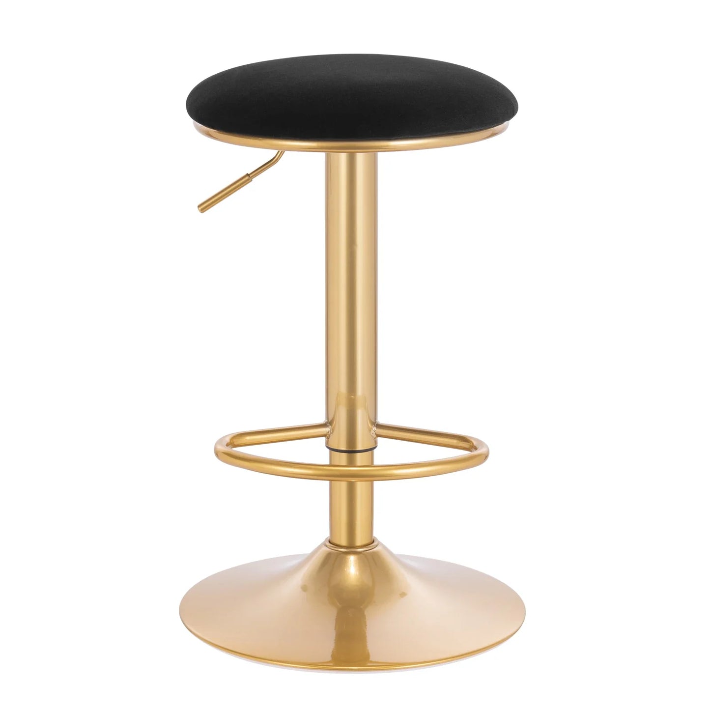 1PC Bar Stool with Footrest Ergonomic 360° Swivel Dining Stool Height-Adjustable Counter Stools for Bistro Kitchen Bar Cafe