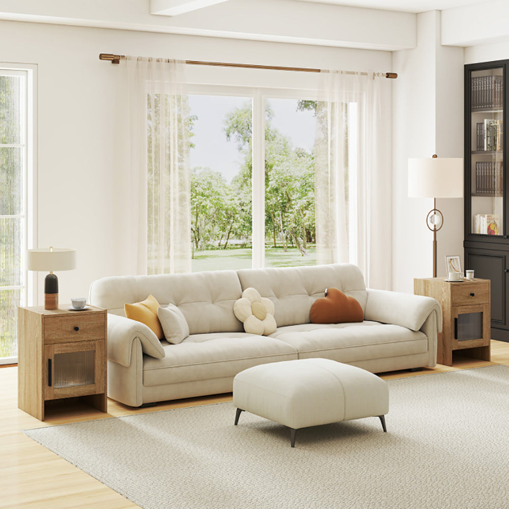 Nightstand With Drawer And Cabinet