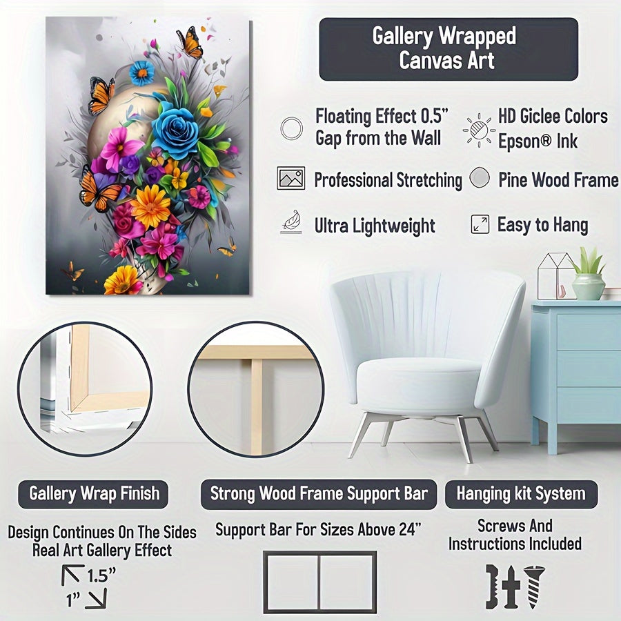 Skull Art Canvas Wall Decor Home Decor