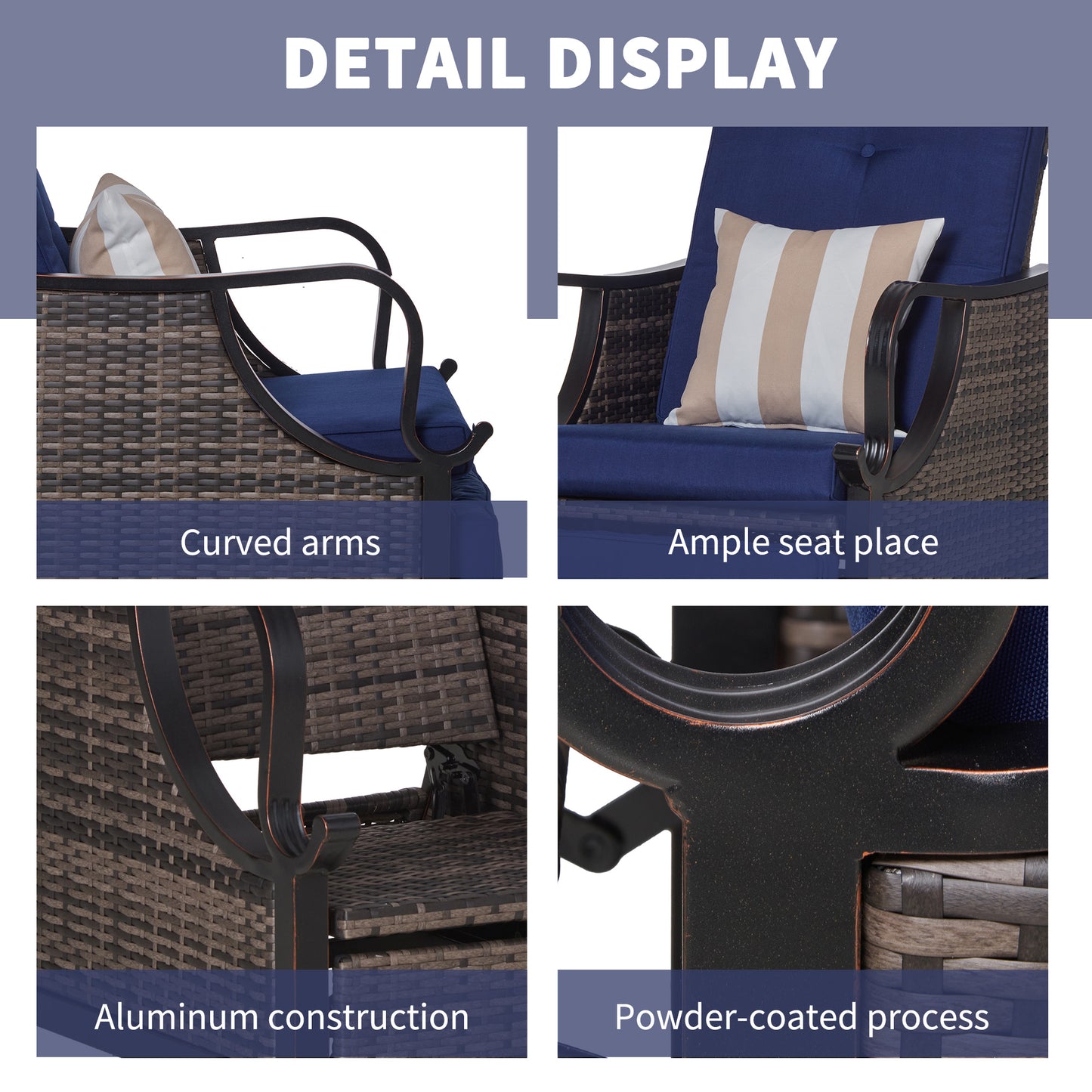 Premium Outdoor Wicker Recliner Chair With Cushion