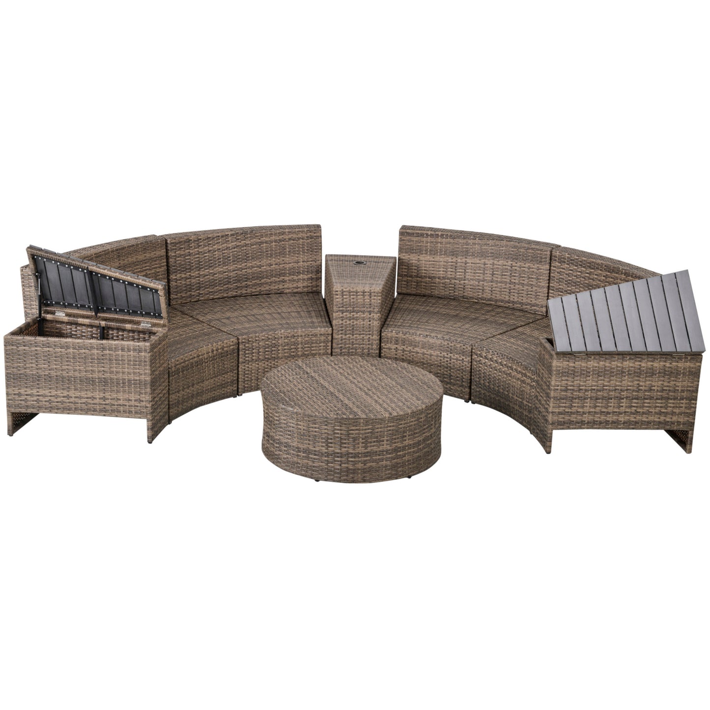Outsunny 8-Piece Wicker Patio Sofa Set With Cushions