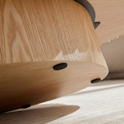 Modern Handmade Drum Coffee Table - Sturdy Pedestal