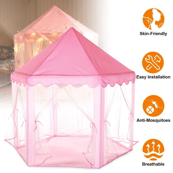 Deluxe Princess Castle Play Tent For Indoor Outdoor Fun