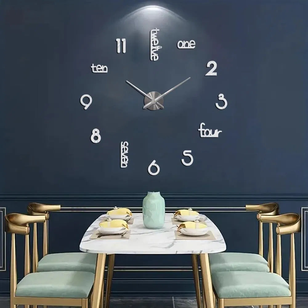 Large Modern Art Deco Wall Clock