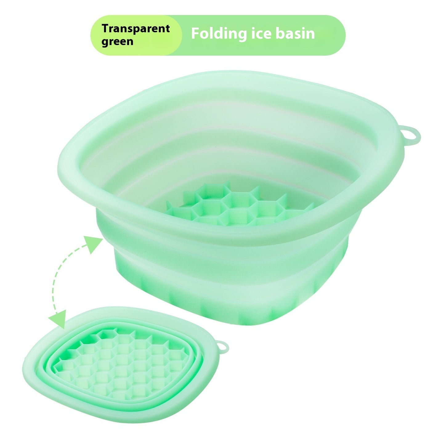 Household Silicone Folding Basin Ice Tray Ice Facial Care Ice-bath Wash Basin
