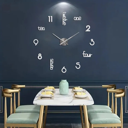 Large Modern Art Deco Wall Clock